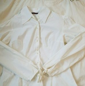 Zara Basic From Paris Cream Blouse